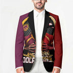 Personalized Brisbane Broncos vs Dolphins Fusion Blazer Hybrid Mascot Lightning Graphic With Hexagon Honeycomb