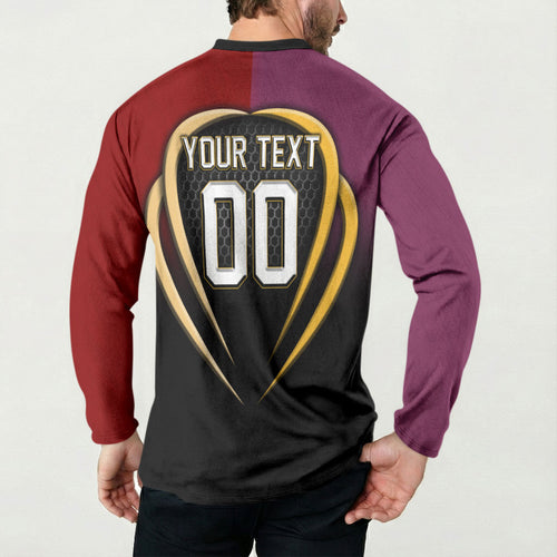 Personalized Brisbane Broncos vs Dolphins Fusion Button Sweatshirt Hybrid Mascot Lightning Graphic With Hexagon Honeycomb