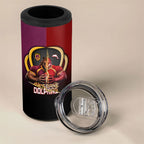 Personalized Brisbane Broncos vs Dolphins Fusion 4 in 1 Can Cooler Tumbler Hybrid Mascot Lightning Graphic With Hexagon Honeycomb