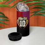 Personalized Brisbane Broncos vs Dolphins Fusion 4 in 1 Can Cooler Tumbler Hybrid Mascot Lightning Graphic With Hexagon Honeycomb