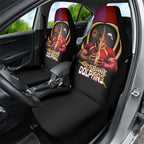 Brisbane Broncos vs Dolphins Fusion Car Seat Cover Hybrid Mascot Lightning Graphic With Hexagon Honeycomb