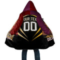Personalized Brisbane Broncos vs Dolphins Fusion Cloak Hybrid Mascot Lightning Graphic With Hexagon Honeycomb