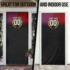 Personalized Brisbane Broncos vs Dolphins Fusion Door Cover Hybrid Mascot Lightning Graphic With Hexagon Honeycomb