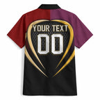 Personalized Brisbane Broncos vs Dolphins Fusion Hawaiian Shirt Hybrid Mascot Lightning Graphic With Hexagon Honeycomb