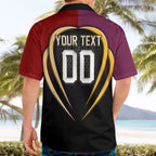 Personalized Brisbane Broncos vs Dolphins Fusion Hawaiian Shirt Hybrid Mascot Lightning Graphic With Hexagon Honeycomb