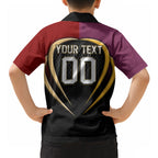 Personalized Brisbane Broncos vs Dolphins Fusion Hawaiian Shirt Hybrid Mascot Lightning Graphic With Hexagon Honeycomb
