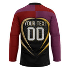 Personalized Brisbane Broncos vs Dolphins Fusion Hockey Jersey Hybrid Mascot Lightning Graphic With Hexagon Honeycomb