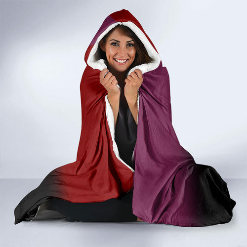 Brisbane Broncos vs Dolphins Fusion Hooded Blanket Hybrid Mascot Lightning Graphic With Hexagon Honeycomb