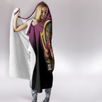 Brisbane Broncos vs Dolphins Fusion Hooded Blanket Hybrid Mascot Lightning Graphic With Hexagon Honeycomb