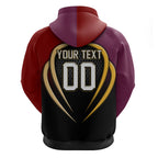 Personalized Brisbane Broncos vs Dolphins Fusion Hoodie Hybrid Mascot Lightning Graphic With Hexagon Honeycomb