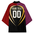 Personalized Brisbane Broncos vs Dolphins Fusion Kimono Hybrid Mascot Lightning Graphic With Hexagon Honeycomb