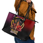 Brisbane Broncos vs Dolphins Fusion Leather Tote Bag Hybrid Mascot Lightning Graphic With Hexagon Honeycomb