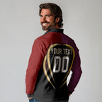 Personalized Brisbane Broncos vs Dolphins Fusion Long Sleeve Polo Shirt Hybrid Mascot Lightning Graphic With Hexagon Honeycomb