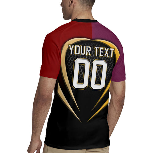 Personalized Brisbane Broncos vs Dolphins Fusion Rugby Jersey Hybrid Mascot Lightning Graphic With Hexagon Honeycomb