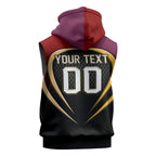 Personalized Brisbane Broncos vs Dolphins Fusion Sleeveless Zip Hoodie Hybrid Mascot Lightning Graphic With Hexagon Honeycomb
