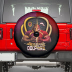 Brisbane Broncos vs Dolphins Fusion Spare Tire Cover Hybrid Mascot Lightning Graphic With Hexagon Honeycomb