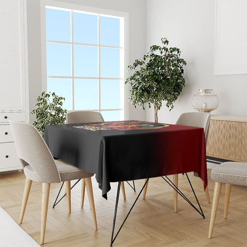 Brisbane Broncos vs Dolphins Fusion Tablecloth Hybrid Mascot Lightning Graphic With Hexagon Honeycomb