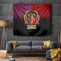 Brisbane Broncos vs Dolphins Fusion Tapestry Hybrid Mascot Lightning Graphic With Hexagon Honeycomb