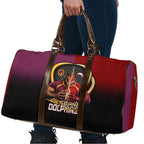 Brisbane Broncos vs Dolphins Fusion Travel Bag Hybrid Mascot Lightning Graphic With Hexagon Honeycomb