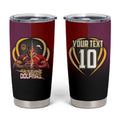 Personalized Brisbane Broncos vs Dolphins Fusion Tumbler Cup Hybrid Mascot Lightning Graphic With Hexagon Honeycomb