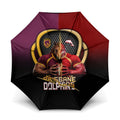 Brisbane Broncos vs Dolphins Fusion Umbrella Hybrid Mascot Lightning Graphic With Hexagon Honeycomb