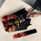 Brisbane Broncos vs Dolphins Fusion Umbrella Hybrid Mascot Lightning Graphic With Hexagon Honeycomb
