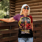 Personalized Brisbane Broncos vs Dolphins Fusion Women Polo Shirt Hybrid Mascot Lightning Graphic With Hexagon Honeycomb