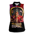 Personalized Brisbane Broncos vs Dolphins Fusion Women Sleeveless Polo Shirt Hybrid Mascot Lightning Graphic With Hexagon Honeycomb