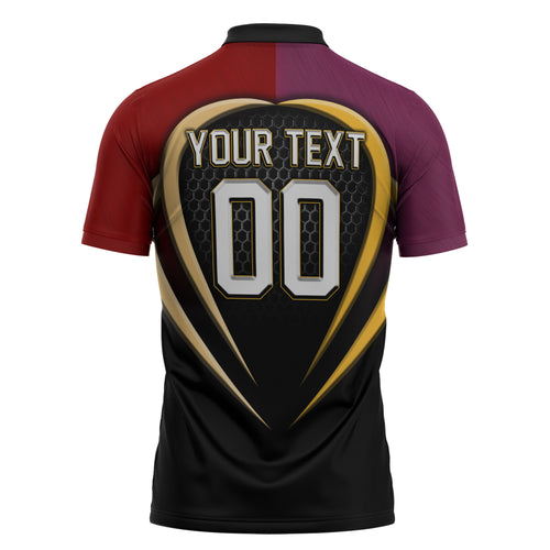 Personalized Brisbane Broncos vs Dolphins Fusion Zipper Polo Shirt Hybrid Mascot Lightning Graphic With Hexagon Honeycomb