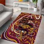 Aboriginal Barramundi Fishing Fear What Lurks Below Area Rug Indigenous Australian Dot Predatory Fish