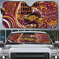 Aboriginal Barramundi Fishing Fear What Lurks Below Auto Sun Shade Indigenous Australian Dot Predatory Fish