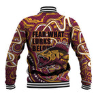 Aboriginal Barramundi Fishing Fear What Lurks Below Baseball Jacket Indigenous Australian Dot Predatory Fish