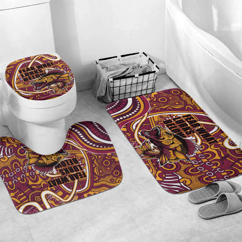 Aboriginal Barramundi Fishing Fear What Lurks Below Bathroom Set Indigenous Australian Dot Predatory Fish