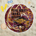 Aboriginal Barramundi Fishing Fear What Lurks Below Beach Blanket Indigenous Australian Dot Predatory Fish