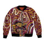 Aboriginal Barramundi Fishing Fear What Lurks Below Bomber Jacket Indigenous Australian Dot Predatory Fish