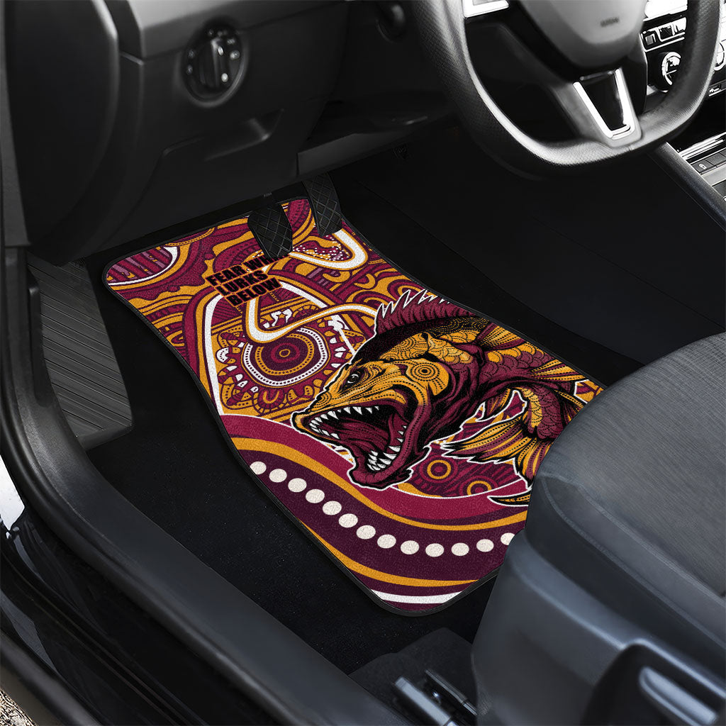 Aboriginal Barramundi Fishing Fear What Lurks Below Car Mats Indigenous Australian Dot Predatory Fish