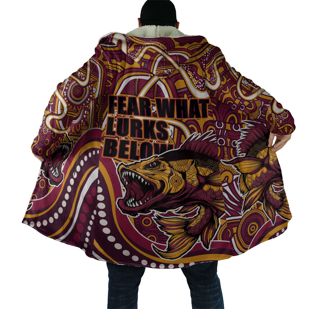 Aboriginal Barramundi Fishing Fear What Lurks Below Cloak Indigenous Australian Dot Predatory Fish