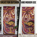 Aboriginal Barramundi Fishing Fear What Lurks Below Door Cover Indigenous Australian Dot Predatory Fish