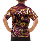 Aboriginal Barramundi Fishing Fear What Lurks Below Family Matching Mermaid Dress and Hawaiian Shirt Indigenous Australian Dot Predatory Fish