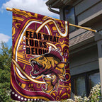 Aboriginal Barramundi Fishing Fear What Lurks Below Garden Flag Indigenous Australian Dot Predatory Fish