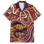 Aboriginal Barramundi Fishing Fear What Lurks Below Hawaiian Shirt Indigenous Australian Dot Predatory Fish