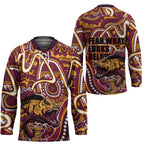 Aboriginal Barramundi Fishing Fear What Lurks Below Hockey Jersey Indigenous Australian Dot Predatory Fish