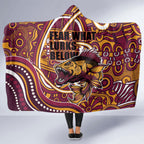Aboriginal Barramundi Fishing Fear What Lurks Below Hooded Blanket Indigenous Australian Dot Predatory Fish