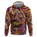 Aboriginal Barramundi Fishing Fear What Lurks Below Hoodie Indigenous Australian Dot Predatory Fish