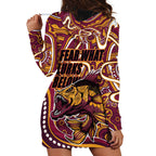 Aboriginal Barramundi Fishing Fear What Lurks Below Hoodie Dress Indigenous Australian Dot Predatory Fish