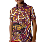 Aboriginal Barramundi Fishing Fear What Lurks Below Kid Polo Shirt Indigenous Australian Dot Predatory Fish
