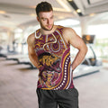 Aboriginal Barramundi Fishing Fear What Lurks Below Men Tank Top Indigenous Australian Dot Predatory Fish