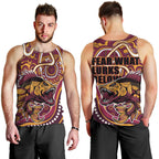 Aboriginal Barramundi Fishing Fear What Lurks Below Men Tank Top Indigenous Australian Dot Predatory Fish