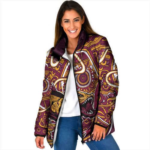 Aboriginal Barramundi Fishing Fear What Lurks Below Padded Jacket Indigenous Australian Dot Predatory Fish
