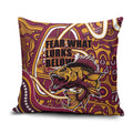 Aboriginal Barramundi Fishing Fear What Lurks Below Pillow Cover Indigenous Australian Dot Predatory Fish